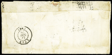 N°3 OBL grille + cursive "24 Sancey-le-Grand" + T15 Besançon (16 avril 49) sur lettre, ind 23. RR et TB