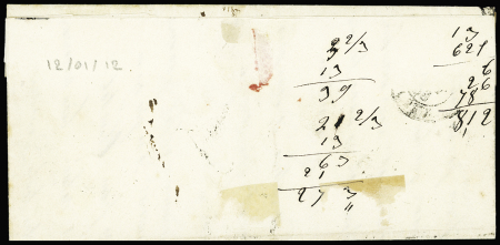 N°9 10c bistre OBL PC 2800 + cursive "24 Sancey le