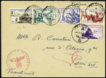 LVF n°6 à 10 OBL CAD "Feldpost" (14.8.43) sur lettre