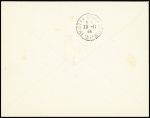 N°514 + 521A + 606 OBL La Baule (28.11.44) sur lettre recommandée locale. AFF rare. TB