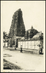 N°413, 40c violet, OBL CAD "Colombo paquebot" (1939) sur carte postale de Pondichéry pour le Tonkin. TB