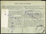 Formulaire de la Caisse d'Epargne 2 volets AFF n°886 bande de 3 OBL Paris 33 (1952) et n°886 bande de 3 OBL pneu Paris 33 Bd de l'hopital. TB