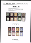 FICTIFS 1931-1989, Collection de timbres fictifs très bien présentée sur page, quasiment complète