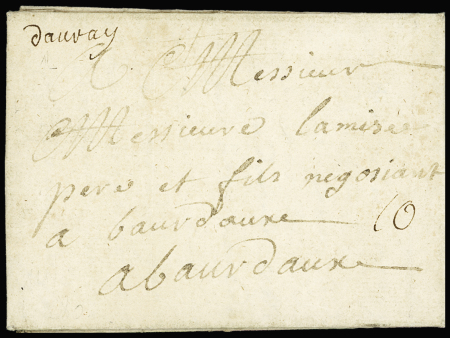Auray : MP manuscrite "Dauray" (L n°2), 