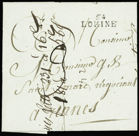 Locminé : MP "54 Lominé" (1803 - 25x5mm)