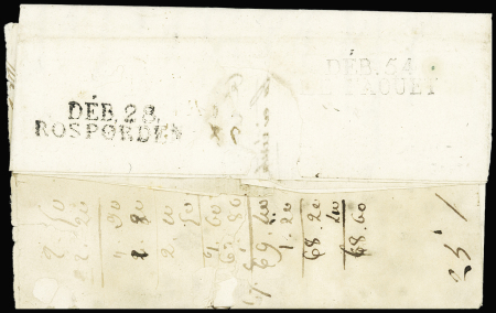 Finistère : lettre de Quimper avec au ve