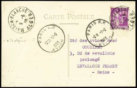 France n°281 OBL CAD "Maison Blanche Alg