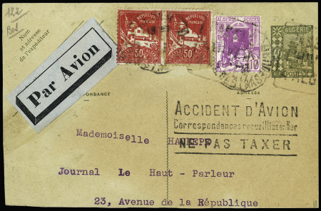 11.1.1933 - Entier carte postale d'Alger