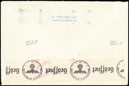 TP Danemark 20ö rouge OBL. Copenhague 18.09.41 sur