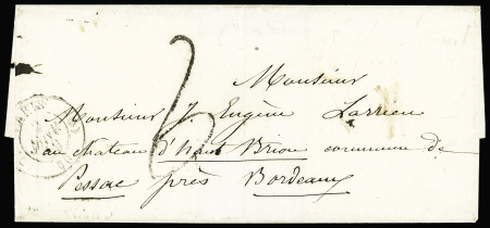 CàD T15 Paris 2 janv. 1849 sur lettre pour Château