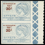 Effets de Commerce, N°411Aa 20c bleu, légende erronée,