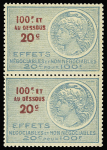 Effets de Commerce, N°411Aa 20c bleu, légende erronée,