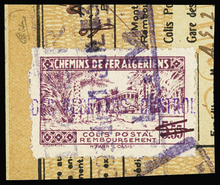 Surcharges de gare d'Alger P.L.M, n°106A, 8F s.5F55