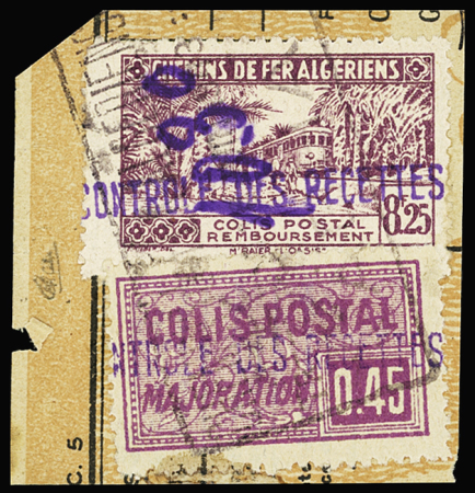 Surcharges de gare d'Alger Agha, n° 106B fragment