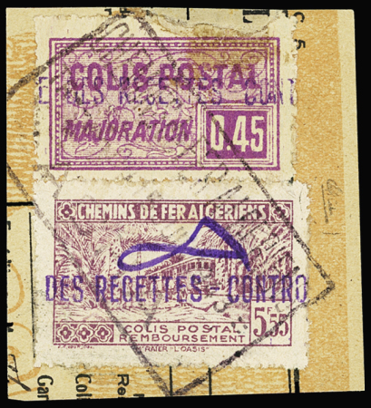 Surcharges de gare d'Alger Agha, n° 106B fragment