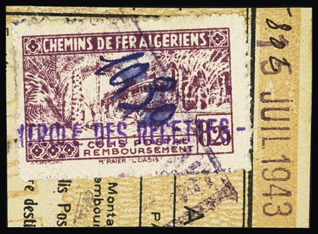 Surcharges de Gare Constantine, n° 107C fragment avec