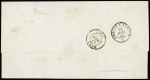 N°12 5c vert, 2 paires OBL PC 1311 + T15 Forbach (