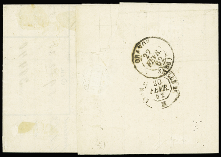 N°16 OBL cachet d'essai GC 1818 sur lettre de Lyon