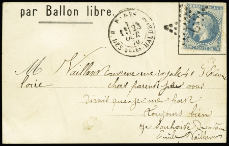 LE MONTGOLFIER N°29 OBL étoile 7 + CAD "Paris R. des