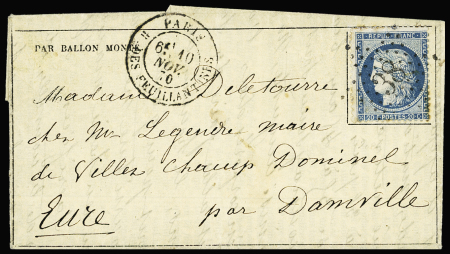 LE DAGUERRE n°37 OBL étoile 38 + CAD "Paris R. des