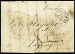 LOIRET Lettre au verso MP bleue (couleur non signalée