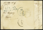 LOIRET Lettre au verso MP bleue (couleur non signalée