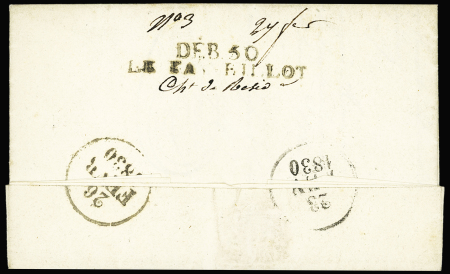 Lettre de Gray au verso MP "Deb 50 Le Fay Billot" ind