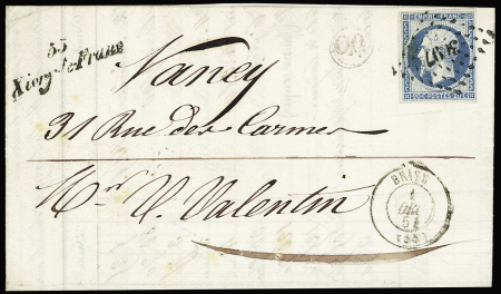 N°14 OBL PC 3697 + cursive "55 Xivry le Franc" (18