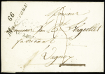 Lettre avec cursive "66 Massevaux" (1834 - n'a duré