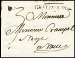 VOSGES Lettre avec MP "Chatel. S. M" (Chatel sur Moselle),