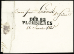 Lettre avec très belle MP "Deb 82 Plombières" (181