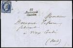 N°14 OBL PC 3743 + cursive "82 Fontenoy le Château