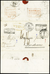 Lettre de Madras pour Bordeaux avec grand CAD Poth