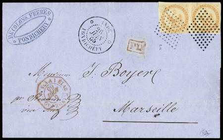 Col. Gen. N°5 en paire OBL losange de points muet