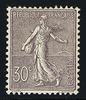 N°133 30c. lilas, très bon centrage, neuf * (quasi**)