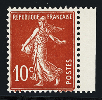 N°138c 10c. rouge écarlate, neuf **, bdf, TB. Signé