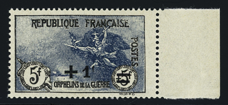 N°169 +1f. s. 5+5f. noir et bleu, neuf ** avec bdf.