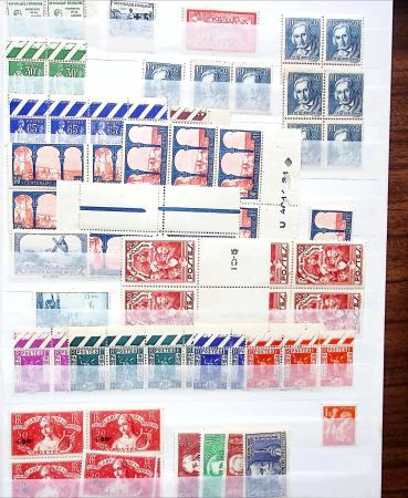 1900-1945, petit stock de neufs, dont 3 blocs de 4