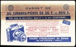 Exceptionnel raccord sur la couverture du carnet n°1011B-C3,