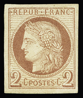 N°15 2c rouge-brun, neuf *, TB. Signé A. Brun