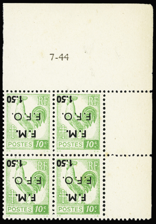 COGNAC N°2 et n°3, les deux avec surcharge renversée,