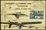CHAMBERY N°1 1f50 sur 1f50 brun-rouge et n°2 10f sur