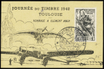 CHAMBERY N°1 1f50 sur 1f50 brun-rouge et n°2 10f sur