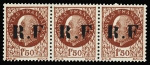 BRETAGNE n°3M 40c violet avec vignette, neuf **, TB