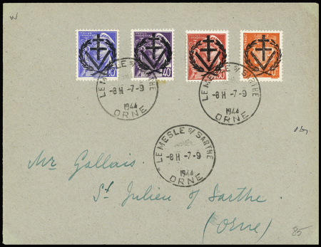 ALENCON - N°1 à 3 + n°6 sur lettre ; BOURG D'OISANS