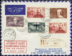 1937-1959, lot de 6 lettres dont 4 affranchies avec