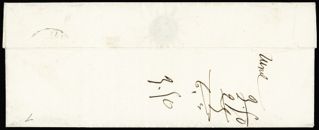 N°1 10c noir sur lettre locale obl. CàD Troyes (Aube)