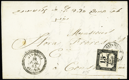 Taxe de France n°3 15c noir obl. T15 Constantine 1