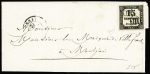N°3 15c noir, bien margé, obl. OR deux fois sur lettre
