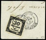 N°6 30c noir obl. CàD Condrieu (Rhône) du 24 avril